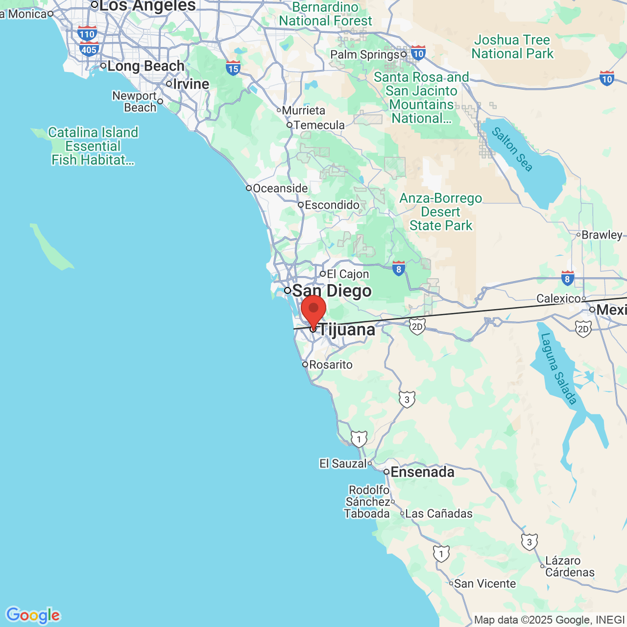 Google map image of our location in Ave. Jose Clemente Orozco 2410 Tijuana, B.C.