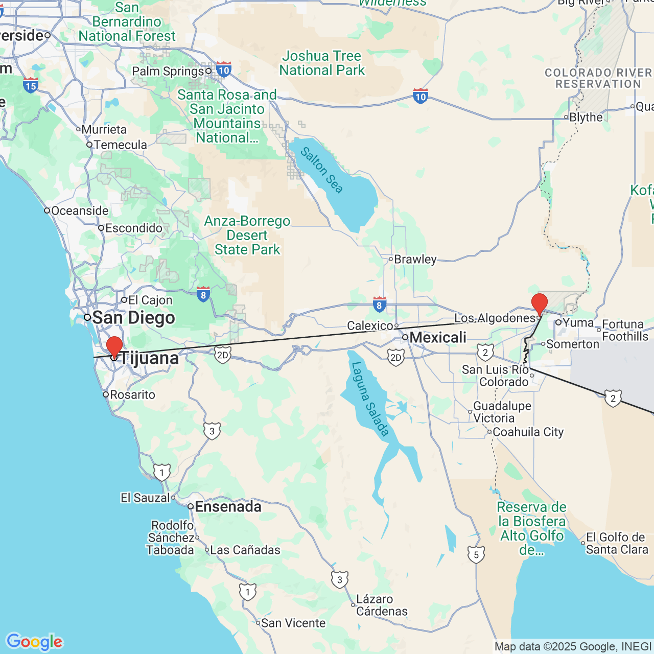 Google map image of our locations